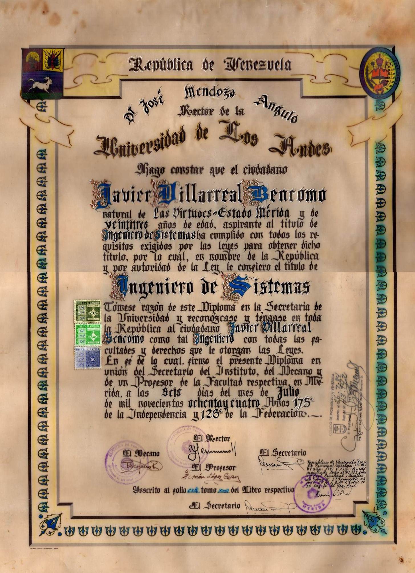 Titulo de ingeniero de sistemas